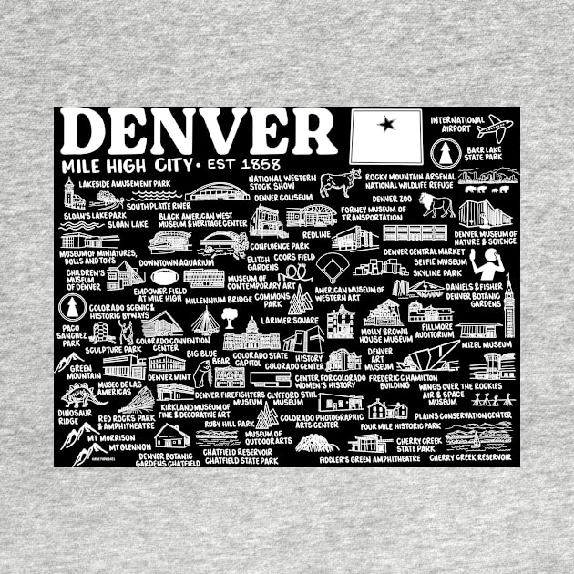 Denver Map by fiberandgloss